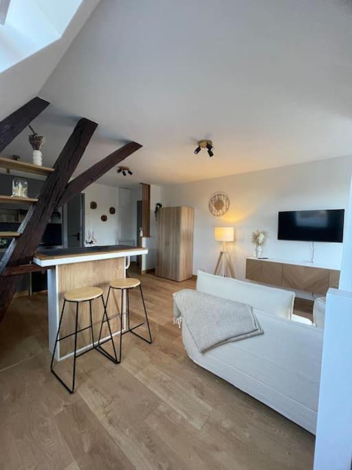Апартаменты Duplex Bord De L'Eure - Parking Inclus - Jolie Vue Sur La Cathedrale Шартр Экстерьер фото